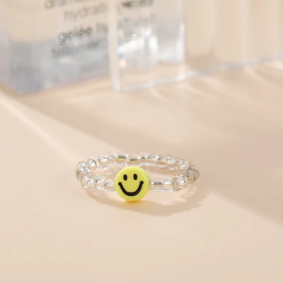 Cherry and Smiley Beaded Ring Bundle🍒🙂 - Picture 2 of 3